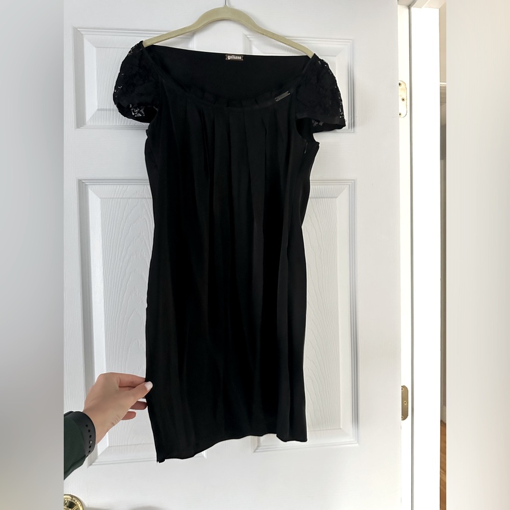 Galliano black dress
